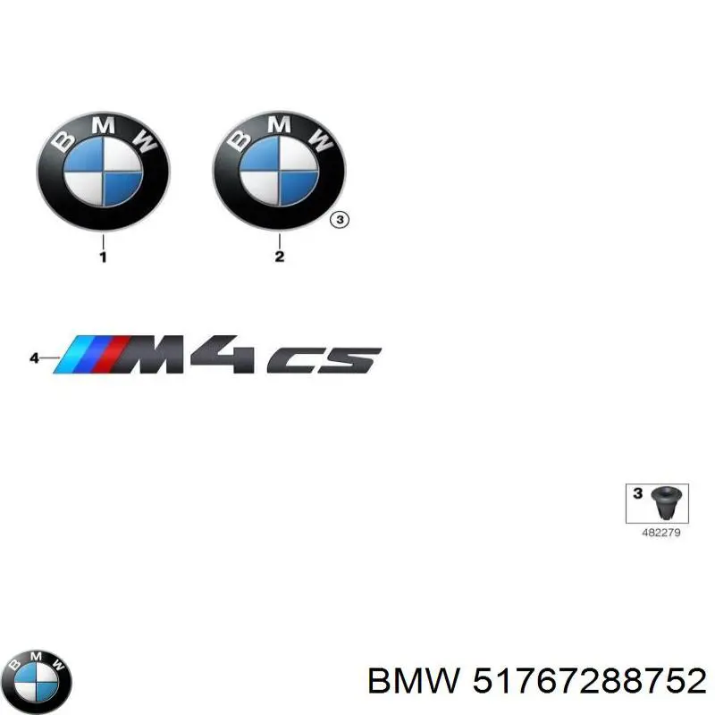 Comprar 51767288752 BMW Emblema de capó