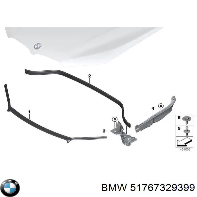 Comprar 51767329399 BMW Sellado de guardabarros