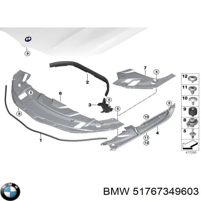 Comprar 51767349603 BMW Protección izquierda del motor
