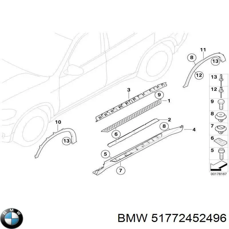 51772452496 BMW ensanchamiento, guardabarros delantero izquierdo