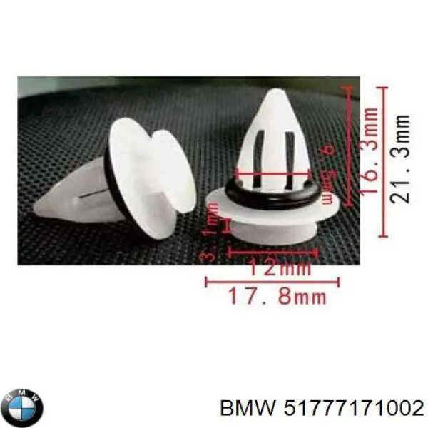 Clip de fijación del guardabarros delantero BMW 51777171002 precio, desde 1,46 EUR