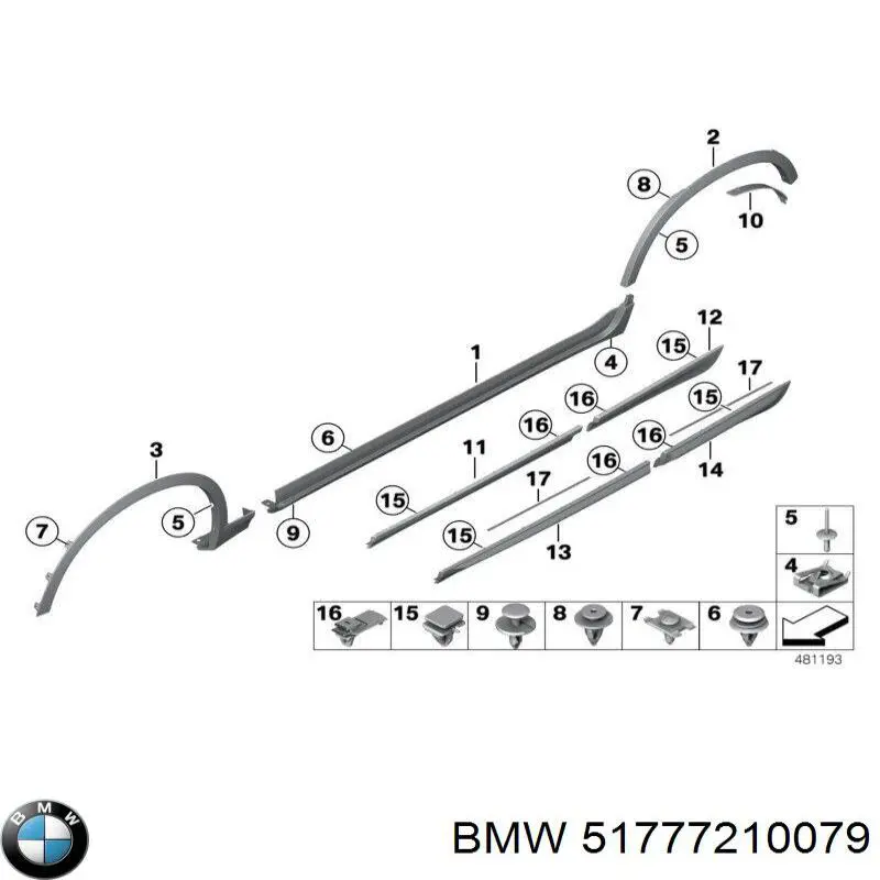 Umbral exterior izquierdo BMW 51777210079 precio, desde 169,88 EUR