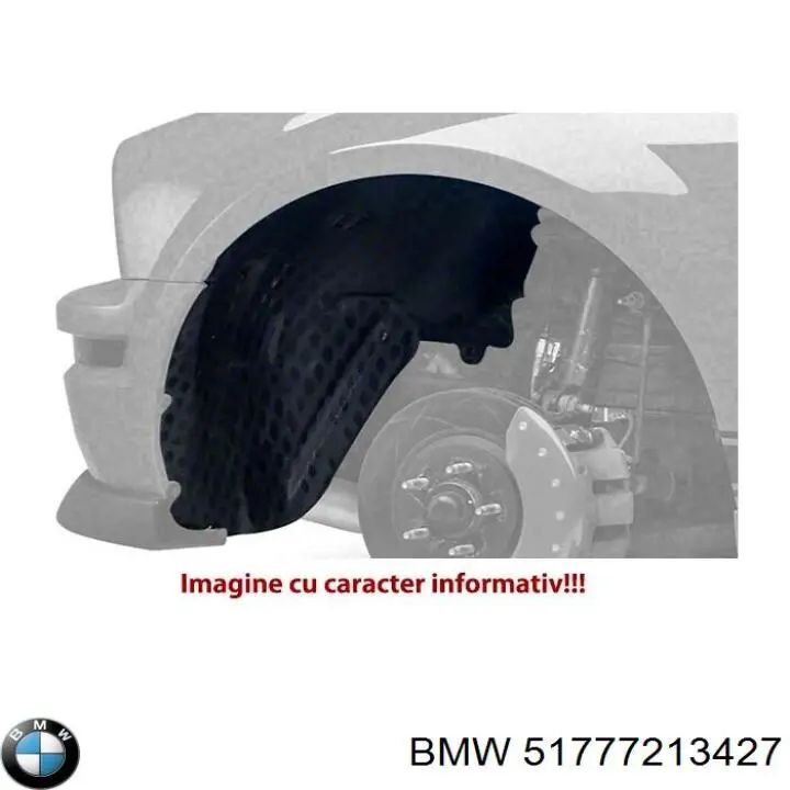 51777213427 BMW guardabarros interior, aleta delantera, izquierdo trasero