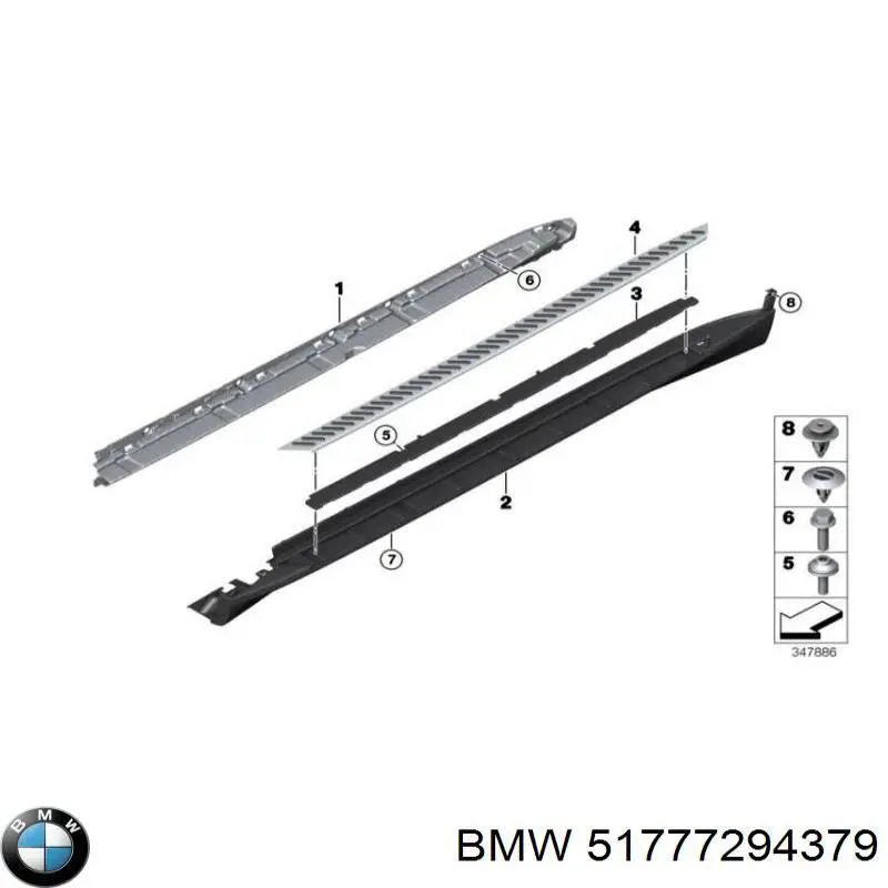 Moldura exterior izquierda del umbral BMW 51777294379 precio, desde 223,61 EUR