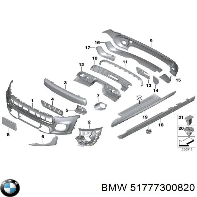 Comprar 51777300820 BMW Extensión de la aleta delantera derecha
