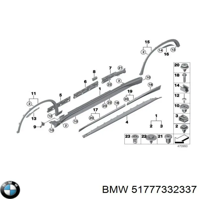 Aletín guardabarros delantero izquierdo para BMW X1 (F48)
