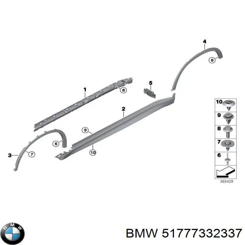 Extensión de aleta delantera izquierda BMW 51777332337 precio, desde 97,30 EUR