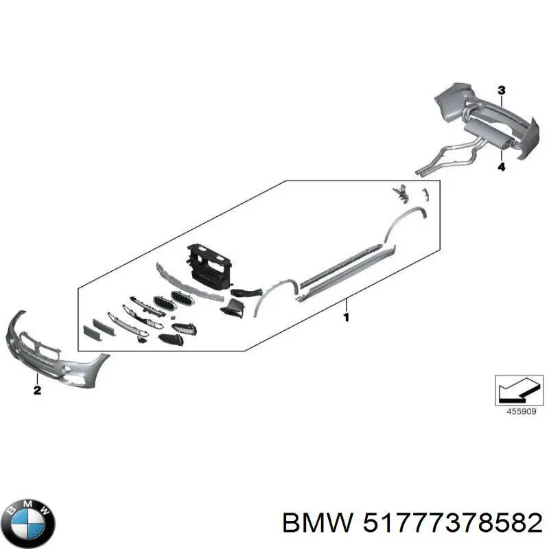 51777378582 BMW ensanchamiento, guardabarros delantero derecho