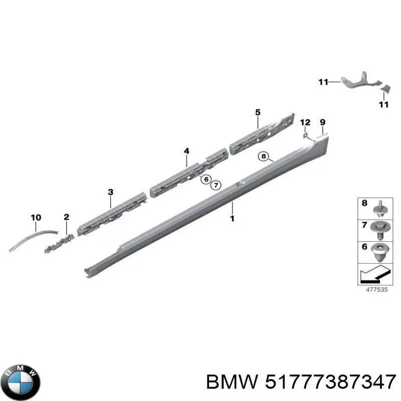 Comprar 51777387347 BMW Soporte de umbral