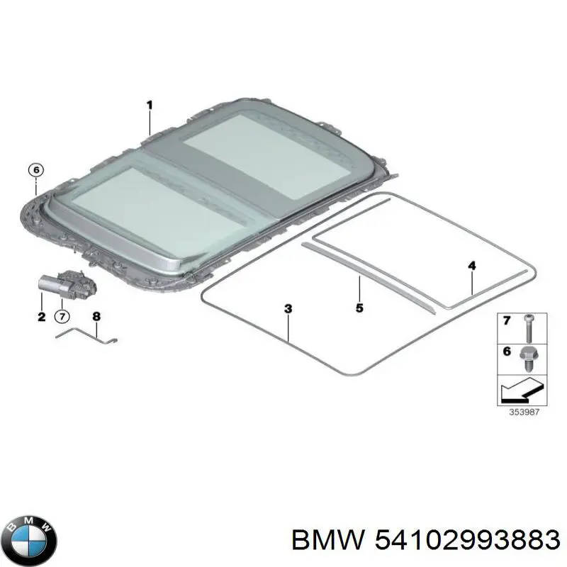 Motor del techo corredizo BMW 54102993883 precio, desde 233,77 EUR