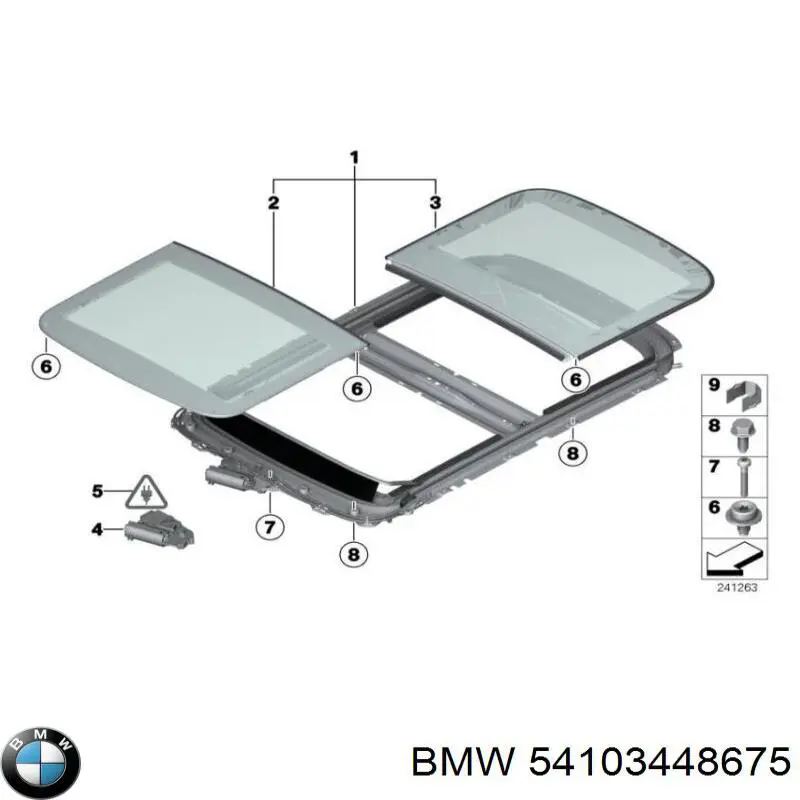 54103448675 BMW techo corredizo motor