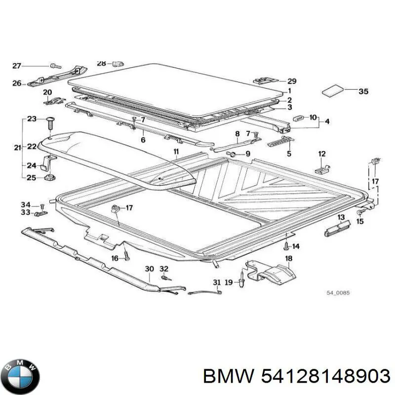 Tapa de techo corredizo BMW 54128148903 precio, desde 774,52 EUR
