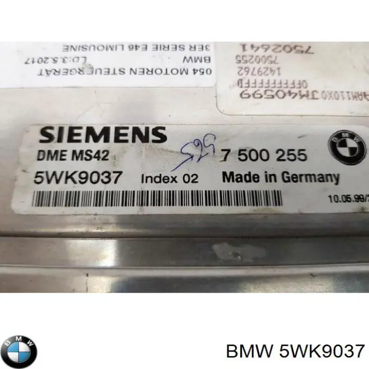 Unidad de control del motor  BMW 5WK9037 precio, desde 127,78 EUR