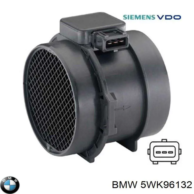 5WK96132 BMW sensor de flujo de aire/medidor de flujo (flujo de aire masibo)