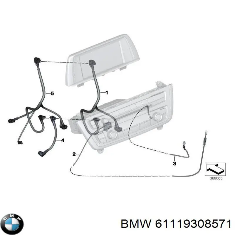 61119308571 BMW Cable de antena de autorradio
