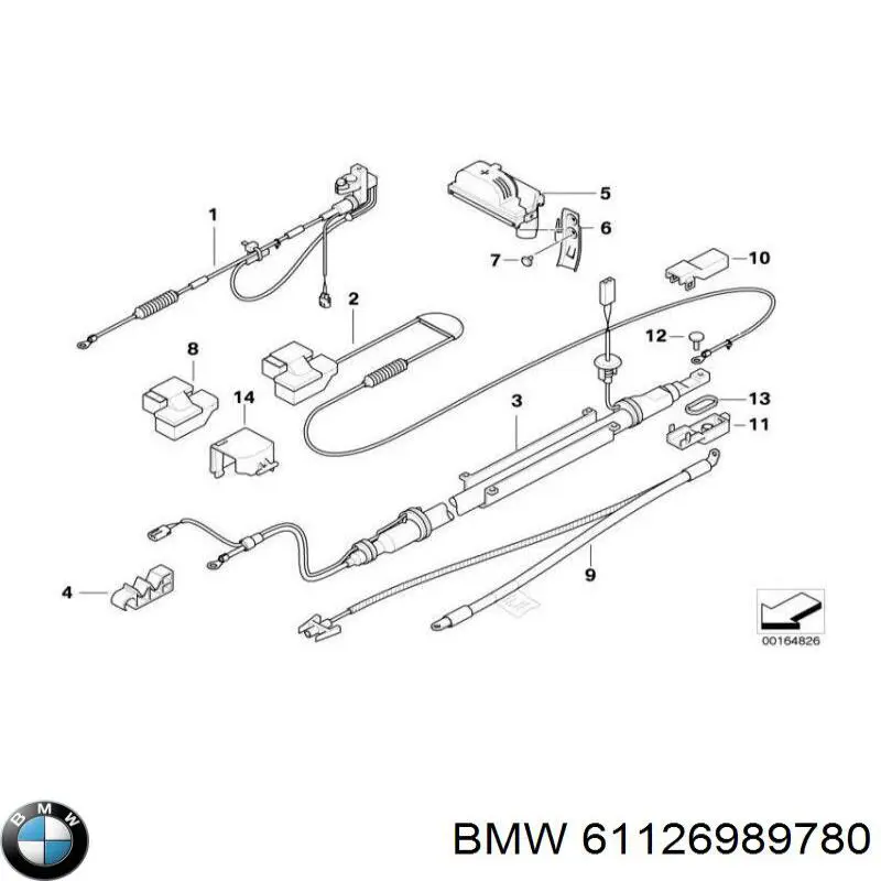 Cable de terminal positivo de batería BMW 61126989780 precio, desde 71,36 EUR
