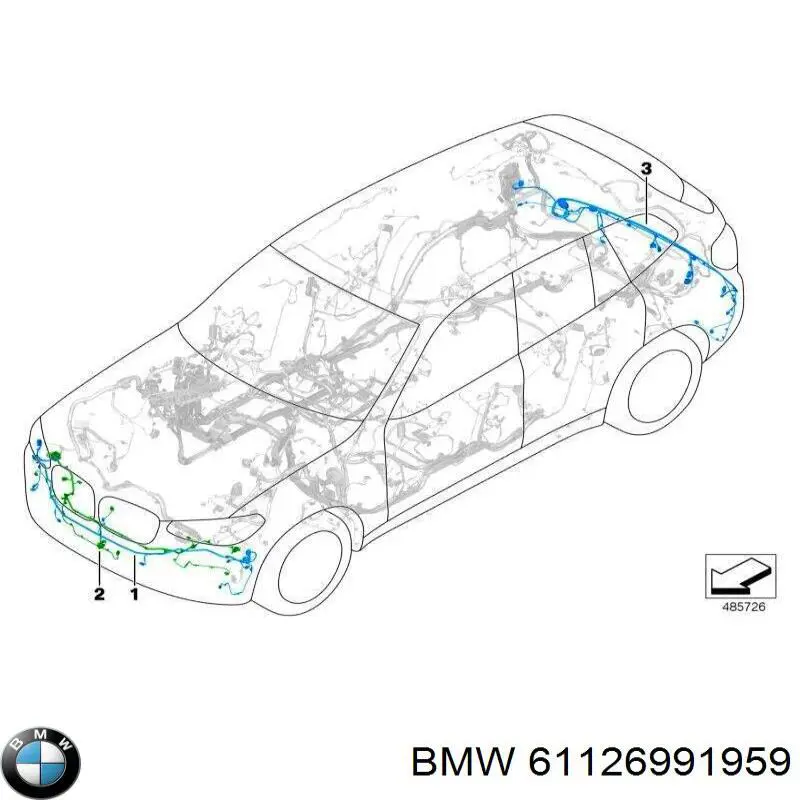 Cable de sensor de aparcamiento del parachoques delantero BMW 61126991959 precio, desde 287,97 EUR