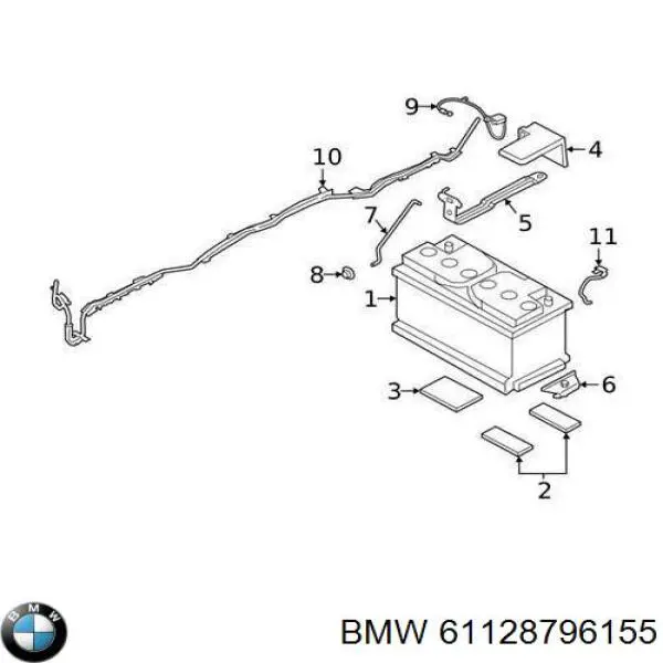 61128796959 BMW cable terminal positiovo (bateria)