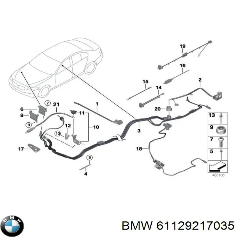 Cable Terminal Positiovo (BATERIA) para BMW 5 (F10)
