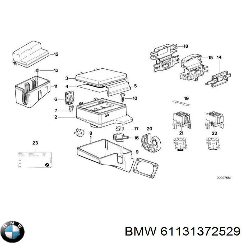 Comprar 61131372529 BMW Caja de fusibles