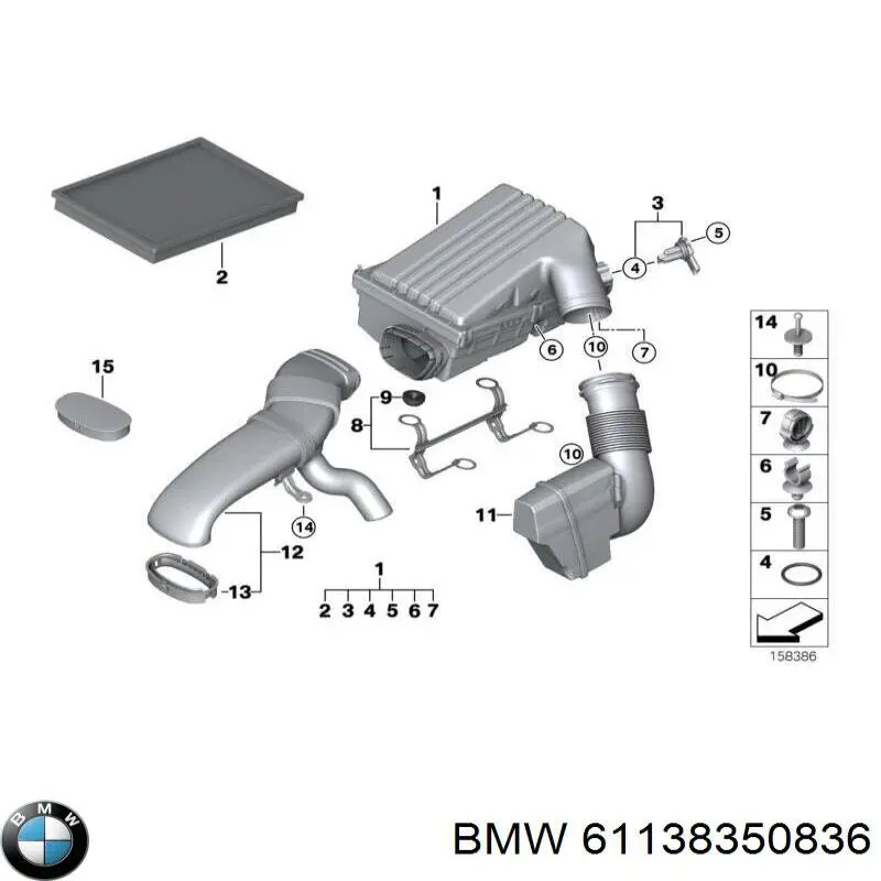  BMW 61138350836