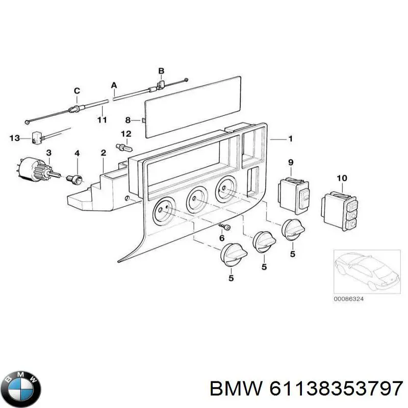 Placa de contacto de luz trasera BMW 61138353797 precio, desde 31,21 EUR