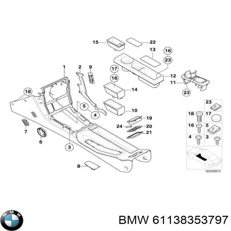 Comprar 61138353797 BMW Placa de contacto de luz trasera