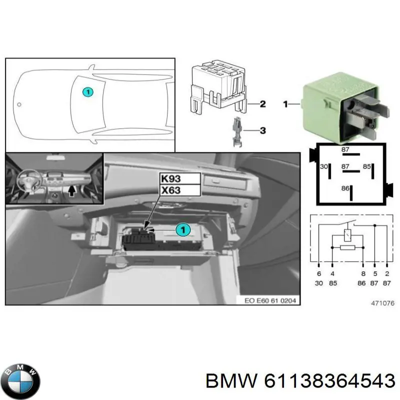 Fusible BMW 61138364543