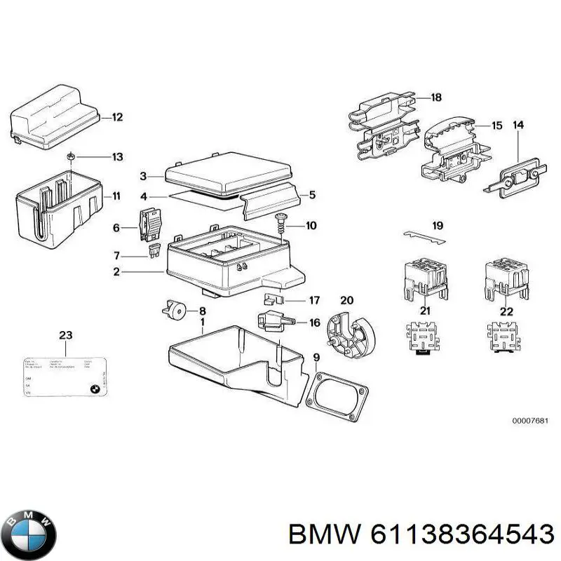 61138364543 BMW Fusibles