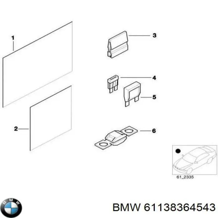 Comprar 61138364543 BMW Caja de fusibles