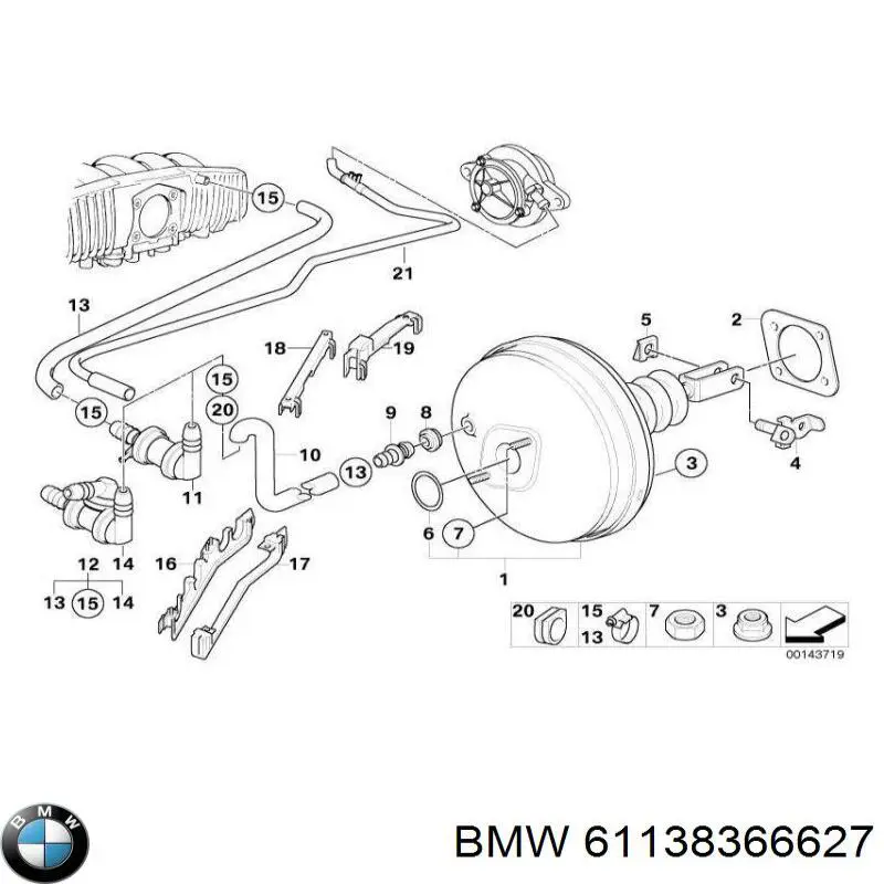 Mazo de cables del maletero para BMW 5 (E39)