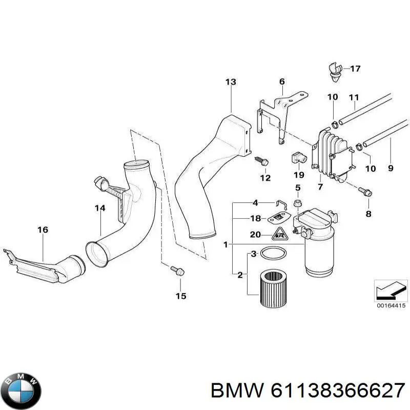 Comprar 61138366627 BMW Mazo de cables del maletero