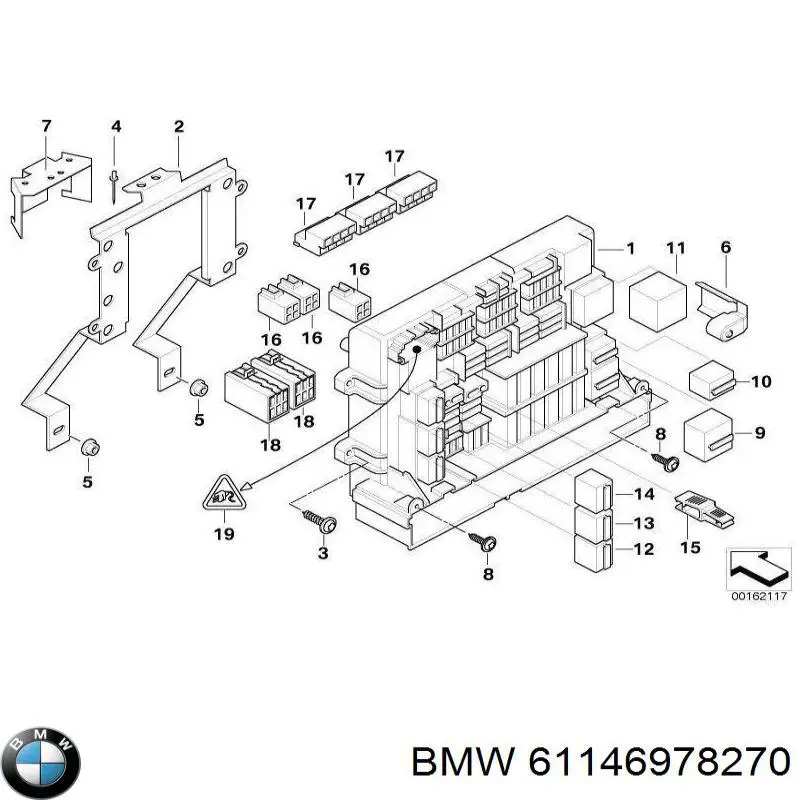 61146978270 BMW caja de fusibles