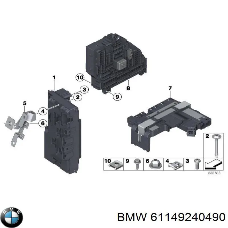 61149240490 BMW caja de fusibles