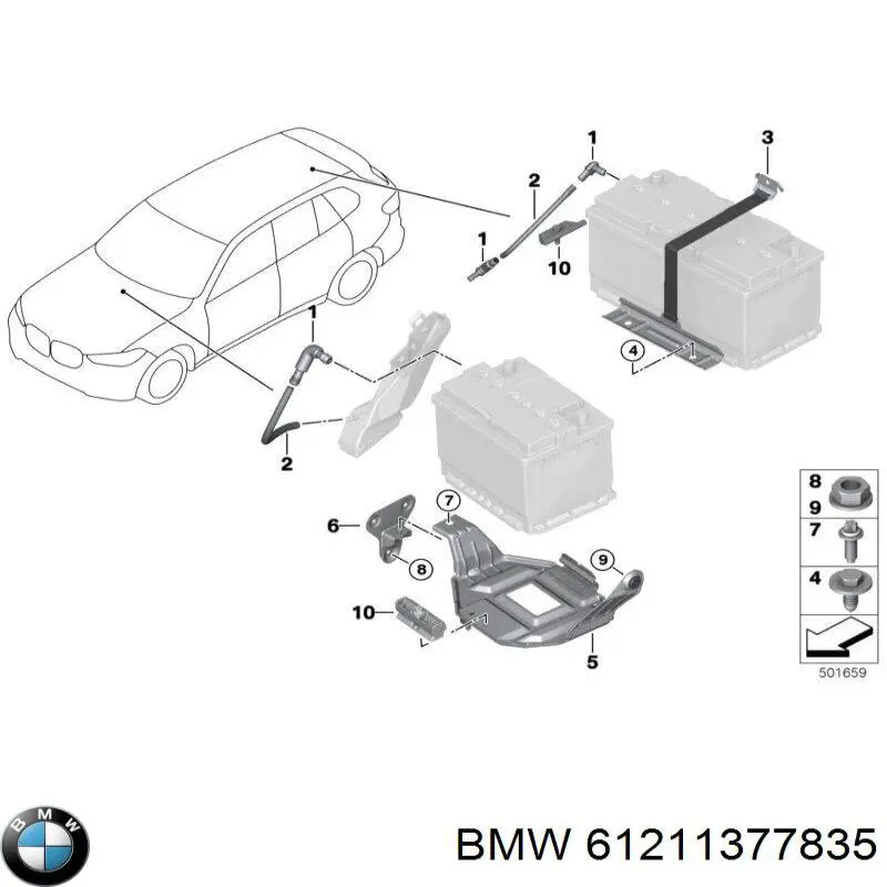 Comprar 61211377835 BMW Batería de coche