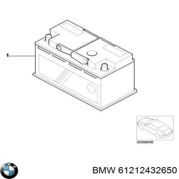Batería de arranque BMW 61212432650 precio, desde 73,90 EUR