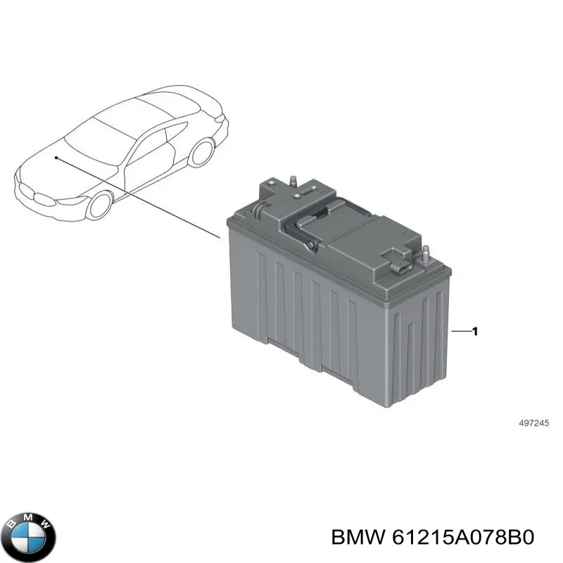 Batería de arranque BMW 61215A38DE7 precio, desde 673,15 EUR