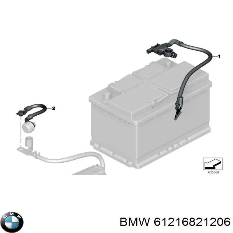Cable de masa de batería BMW 61216821206 precio, desde 101,64 EUR