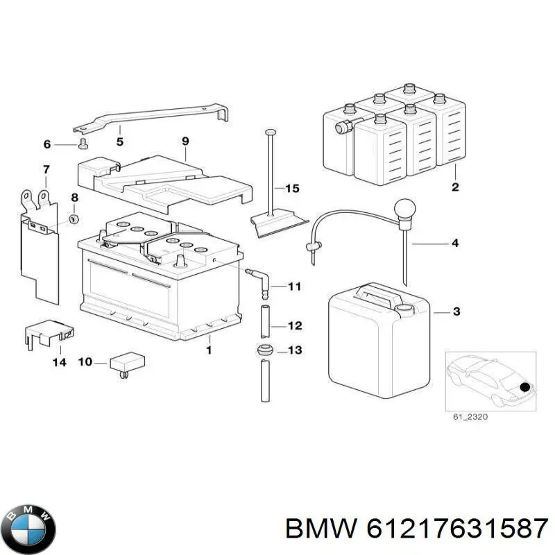 Comprar 61217631587 BMW Batería de coche