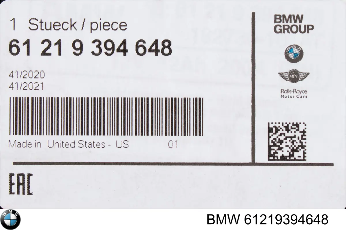 Batería 61219394648 BMW