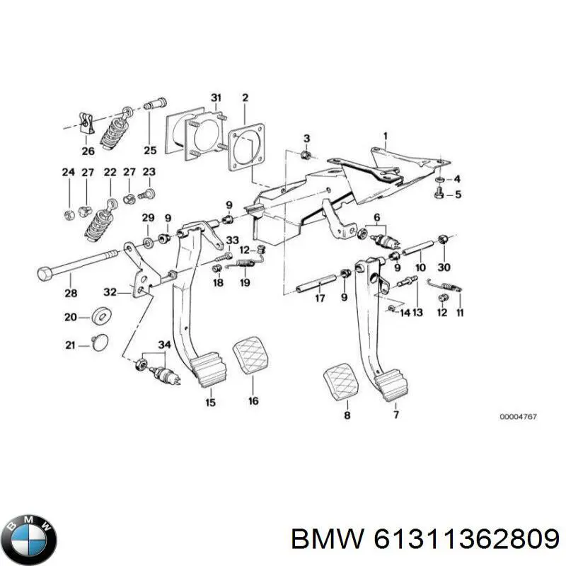 Comprar 61311362809 BMW Interruptor de luz de freno