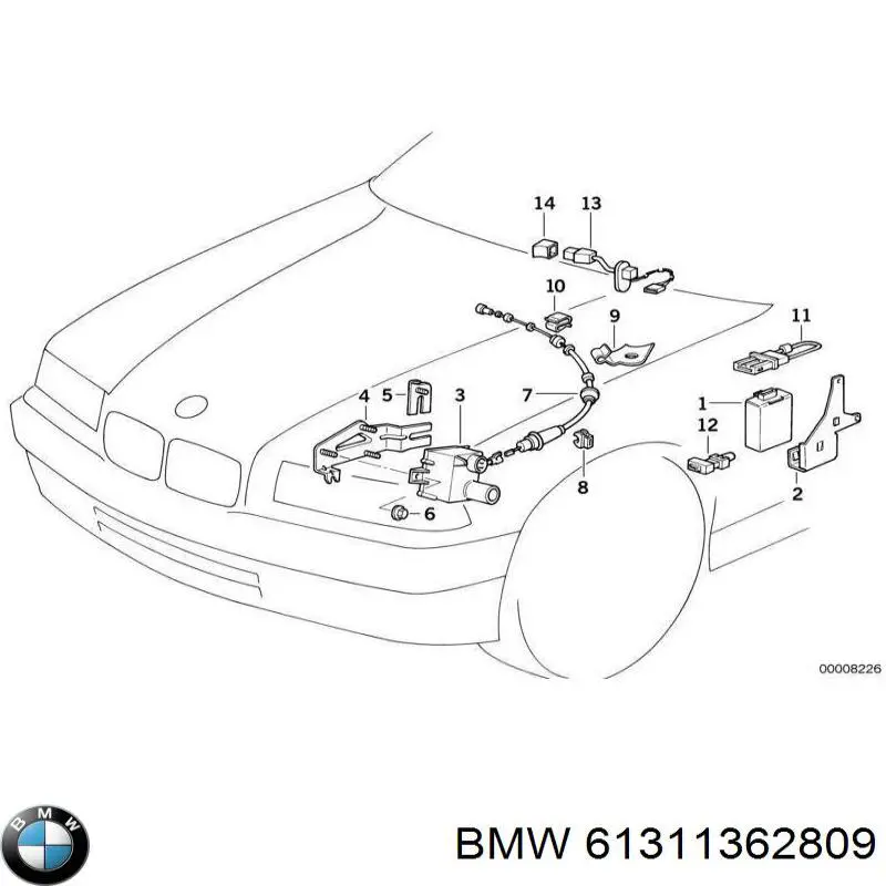 Interruptor de luz de freno BMW 61311362809 precio, desde 6,99 EUR