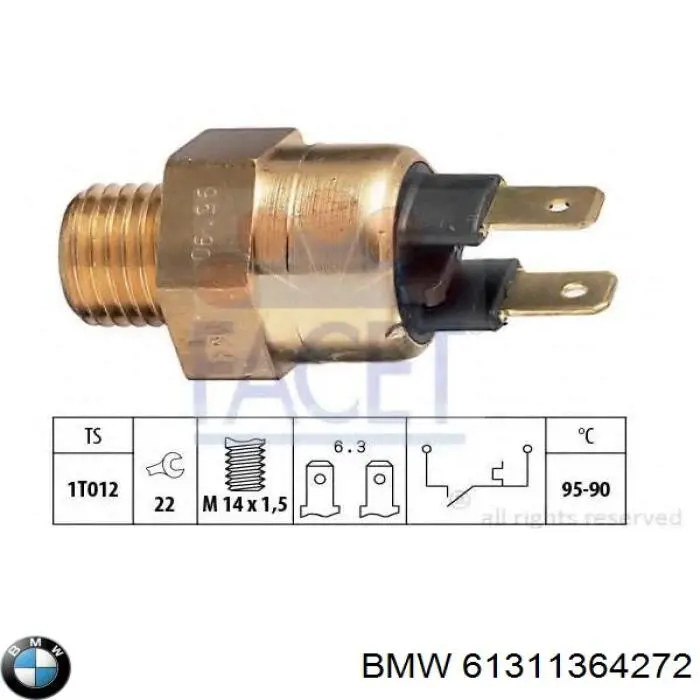 61311364272 BMW Interruptor térmico