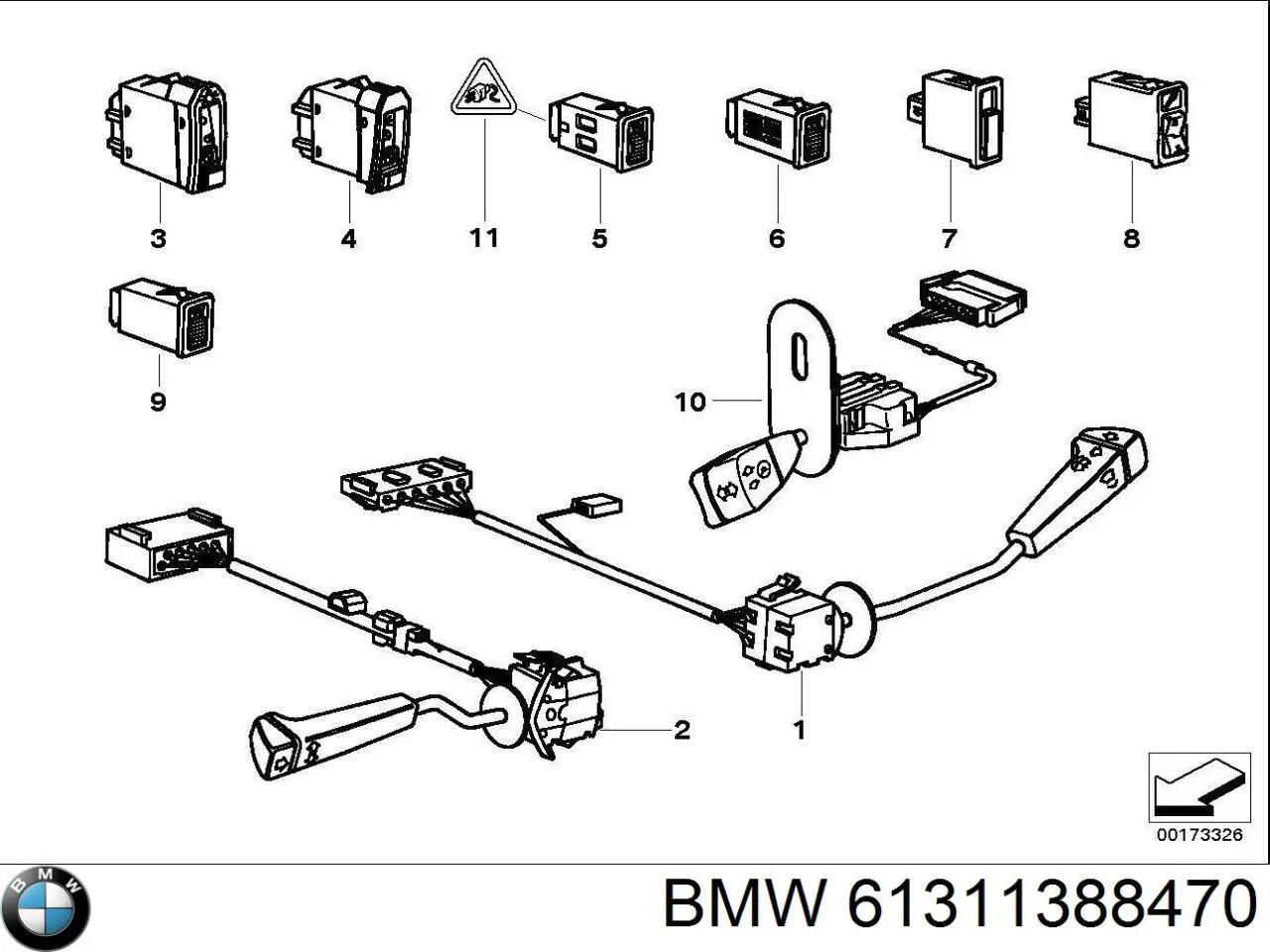 Mando de luces izquierdo BMW 5 (E34)