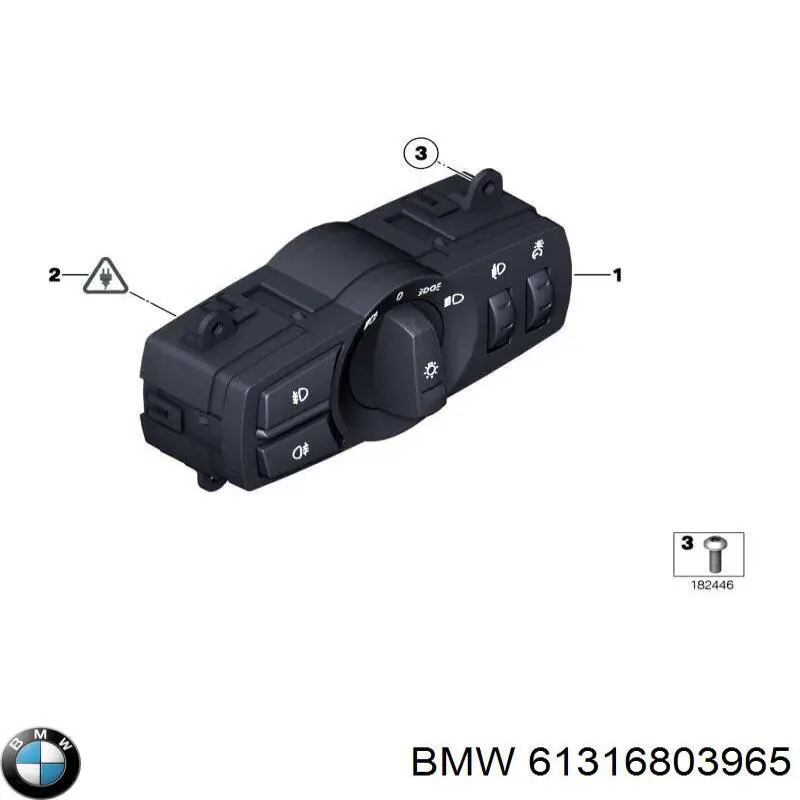61319311218 BMW interruptor de faros para "torpedo"