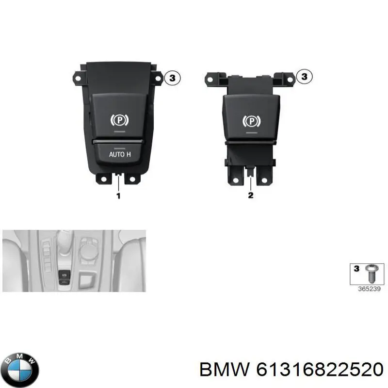 61316822520 BMW interruptor, accionamento freno detención