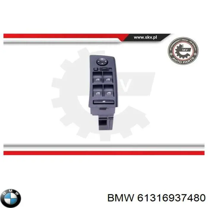 61316937480 BMW unidad de control elevalunas delantera izquierda