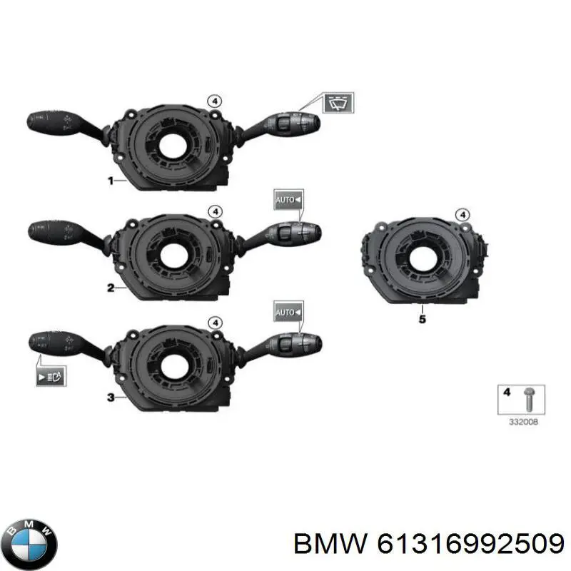 61316992509 BMW anillo airbag del volante