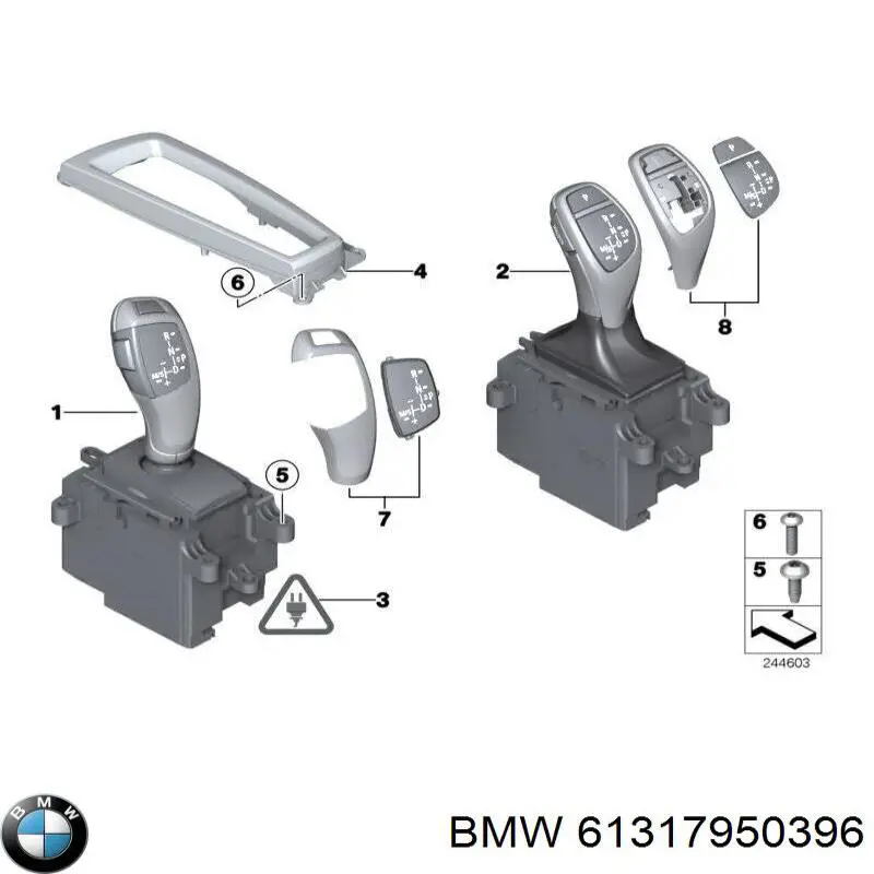 61317950396 BMW palanca de selectora de cambios