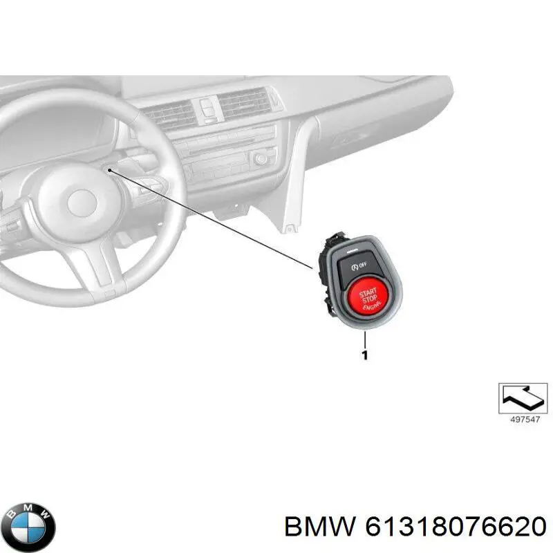 Botón de arranque del motor BMW 61318076620 precio, desde 36,30 EUR